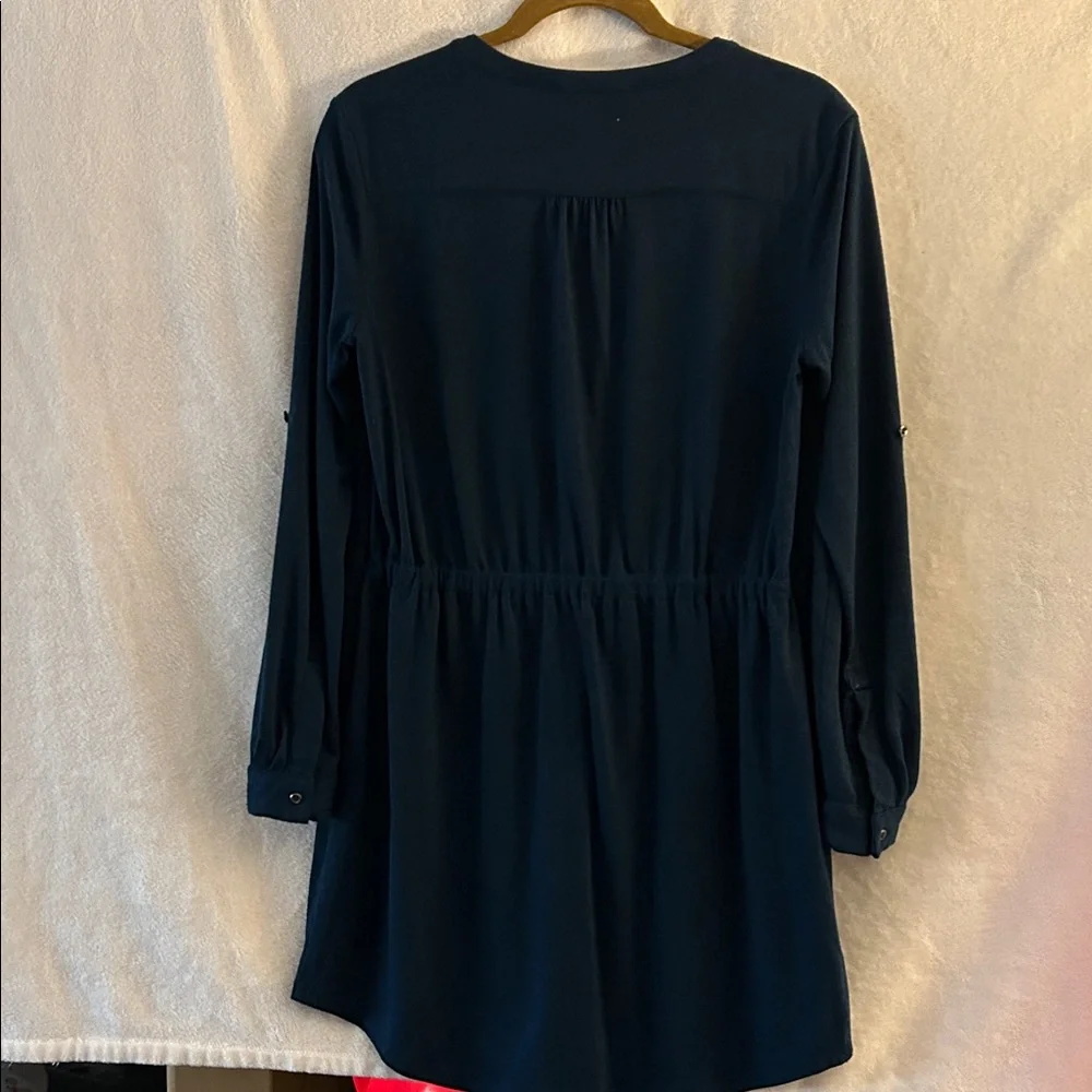 LOFT Deep Green Button-Up Knit Shirtdress Medium - Picture 7 of 7